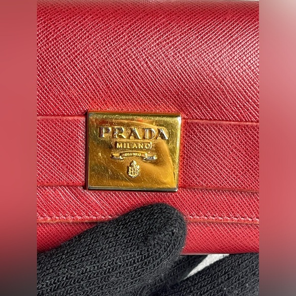 Prada red ribbon long wallet - Picture 6 of 17
